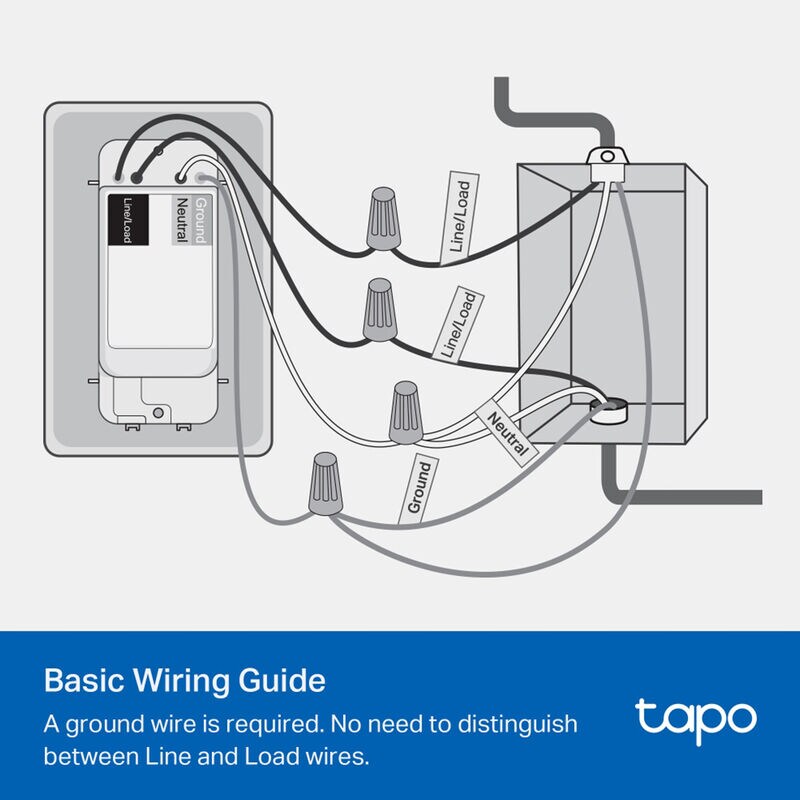TP-Link - Tapo Smart Wi-Fi Light Switch with Matter - White, , hires
