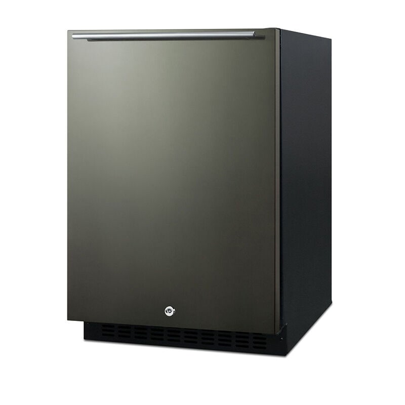 Summit 24 in. 4.8 cu. ft. Undercounter Refrigerator - Black Stainless Steel, , hires