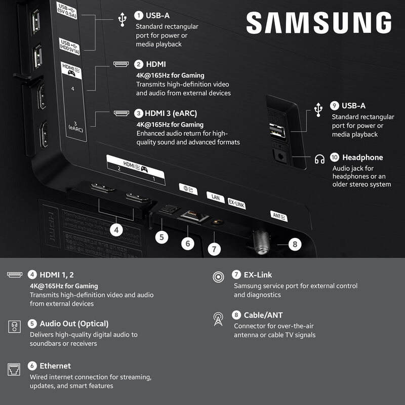 Samsung - 83" Class S90H Series OLED 4K UHD Smart Tizen TV, , hires