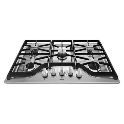 Maytag 36 in. 5-Burner Natural Gas Cooktop with Simmer Burner, Power Burner & Duraguard Protective Finish - Stainless Steel | MGC9536DS