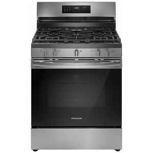 Frigidaire 30 in. 5.1 cu. ft. Air Fry Convection Oven Freestanding Natural Gas Range with 5 Sealed Burners - Stainless Steel, , hires