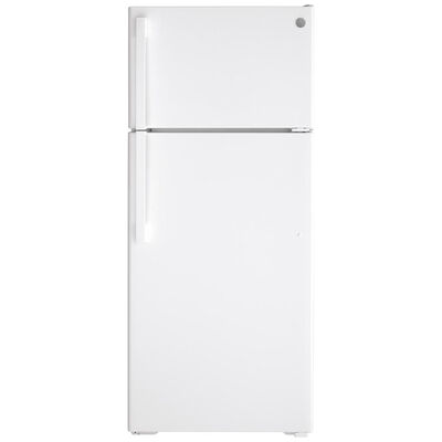 GE 28 in. 17.5 cu. ft. Top Freezer Refrigerator - White | GIE18GTNRWW
