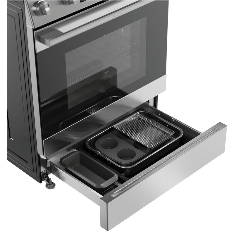 Bosch 300 Series 30 in. 5.8 cu. ft. Air-Fry Standard Convection Slide-In Gas Range with 5 Sealed Burners - Stainless Steel, , hires