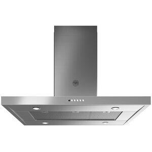 Bertazzoni 42 in. Convertible Chimney Style Range Hood with 600 CFM, 3 Fan Speeds & 4 LED Lights - Stainless Steel, , hires