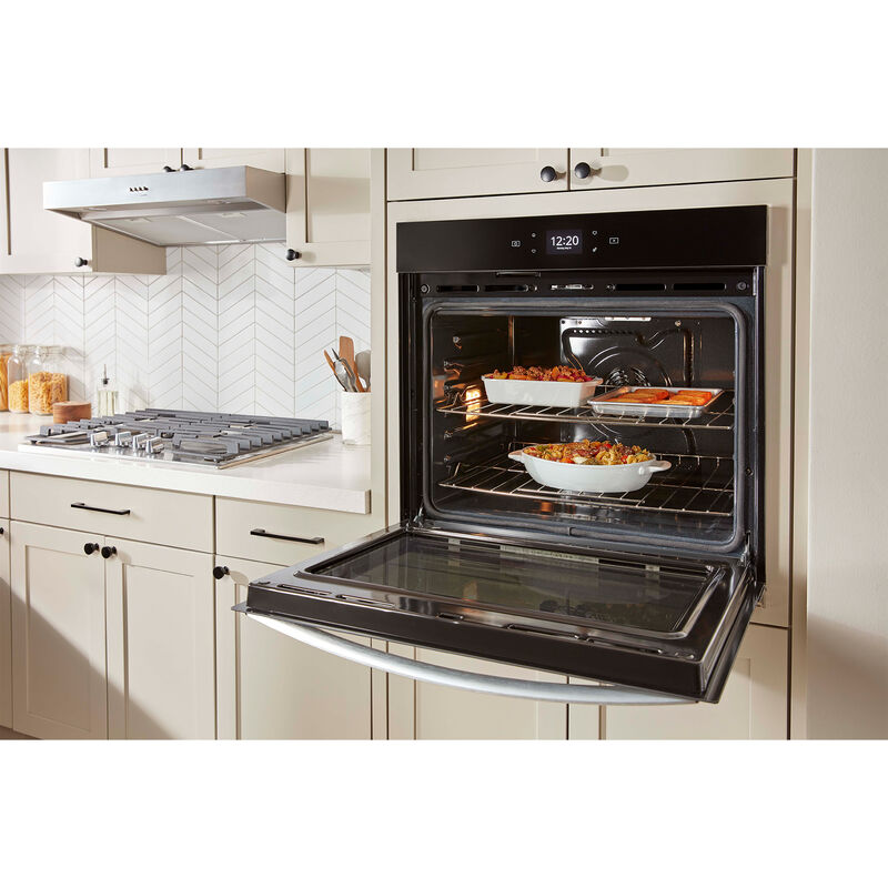 Whirlpool 30 in. 5.0 cu. ft. Electric Smart Wall Oven with Standard Convection & Self Clean - Fingerprint Resistant Stainless Steel, , hires