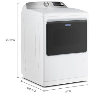 Maytag Pet Pro 27 in. 7.4 cu. ft. Smart Gas Dryer with Sensor Dry, Sanitize & Steam Cycle - White, White, hires