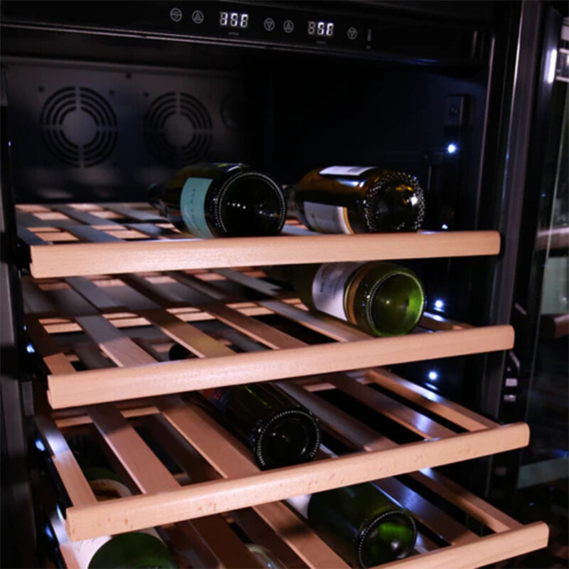 Avanti Elite Series 24 in. Built-In/Freestanding Wine Cooler with 108 Bottle Capacity, Dual Temperature Zone & Digital Control - Stainless Steel with Black Cabinet, , hires
