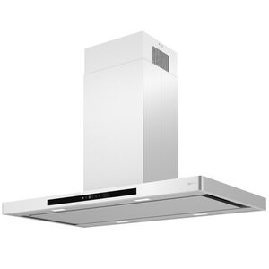 Zephyr Designer Series 36 in. Chimney Style Range Hood with 3 Speed Settings,Convertible Venting & 4 LED Lights - Stainless Steel, , hires