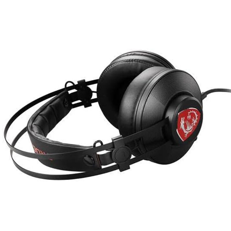 MSI H991 Wired PC Gaming Headset, Built-in Microphone, Noise Cancellation, in-Line Control, Ergonimic Design, Adjustable Headband, PC, PS4, PS5, XboxOne,Switch, Notebook/PC/Mobile, , hires