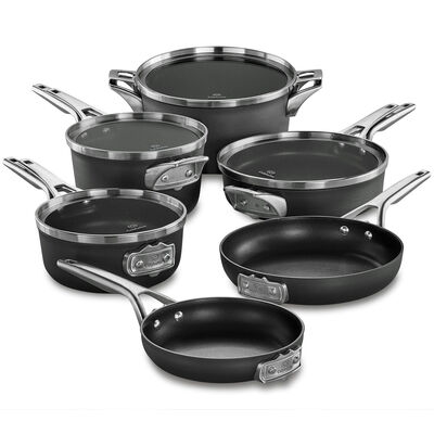 Calphalon Premier Space-Saving Hard-Anodized Nonstick Cookware, 10-Piece Pots and Pans Set | 2172349