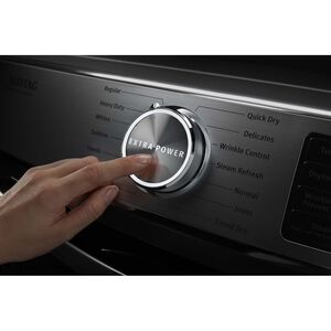 Maytag 27 in. 7.3 cu. ft. Smart Stackable Electric Dryer with Extra Power Button, Industry-Exclusive Extra Moisture Sensor, Sanitize & Steam Cycle - Metallic Slate, Metallic Slate, hires