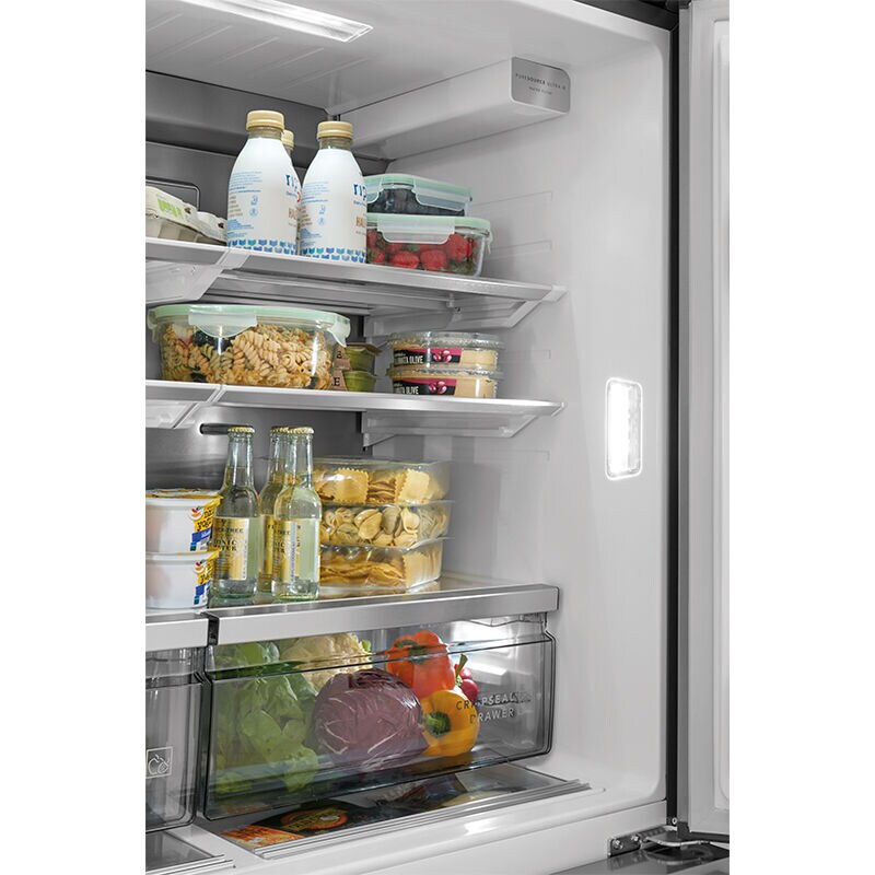 Frigidaire Professional 36 in. 21.4 cu. ft. Counter Depth 4-Door French Door Refrigerator with Ice & Water Dispenser - Stainless Steel, , hires