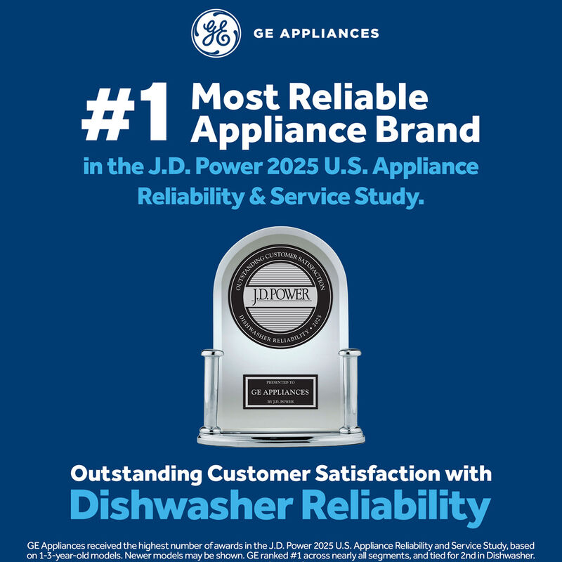 GE 24 in. Top Control Flush-Mount Dishwasher with 55 dBA Sound Level & Dry Boost - Fingerprint Resistant Stainless Steel, , hires