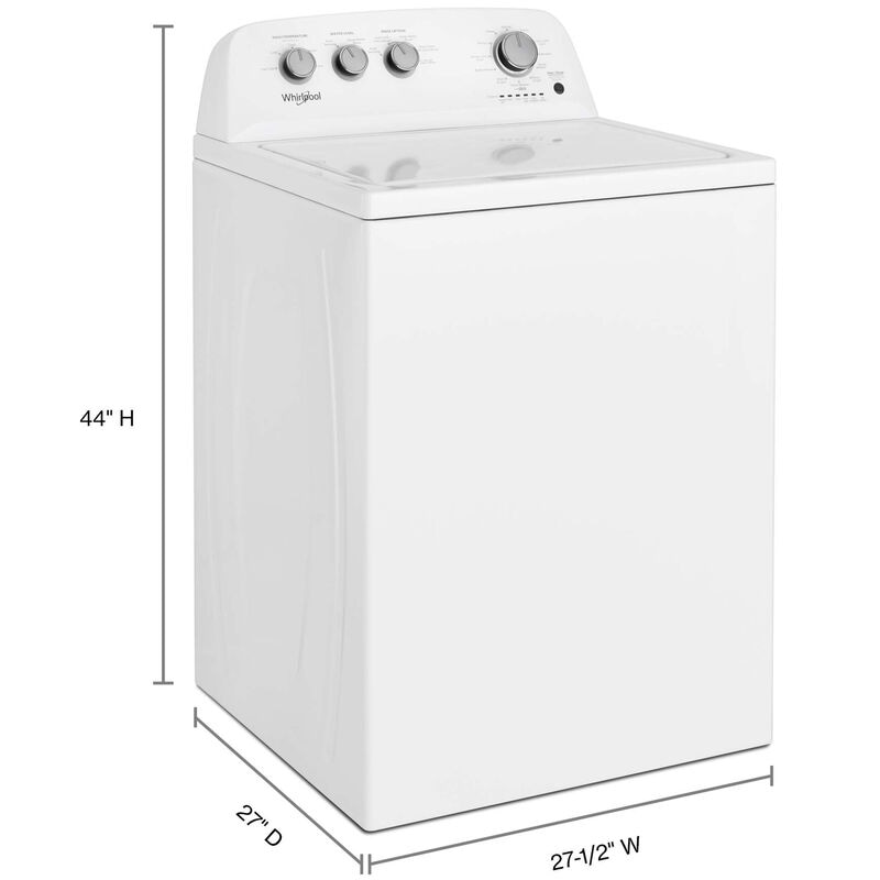 Whirlpool 27.5 in. 3.8 cu. ft. Top Load Washer - White, , hires