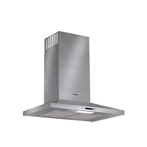 Bosch 300 Series 24" Chimney Style Range Hood with 3 Speed Settings, 300 CFM, Convertible Venting & 2 LED Lights - Stainless Steel, , hires