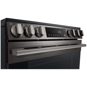 LG 30 in. 6.3 cu. ft. Smart Air-Fry Standard Convection Slide-In Electric Range with Radiant Burners - Black Stainless Steel, , hires