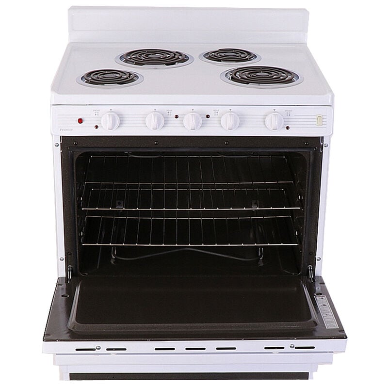 Premier 30 in. 3.9 cu. ft. Electric Range with Coil Burners - White, , hires
