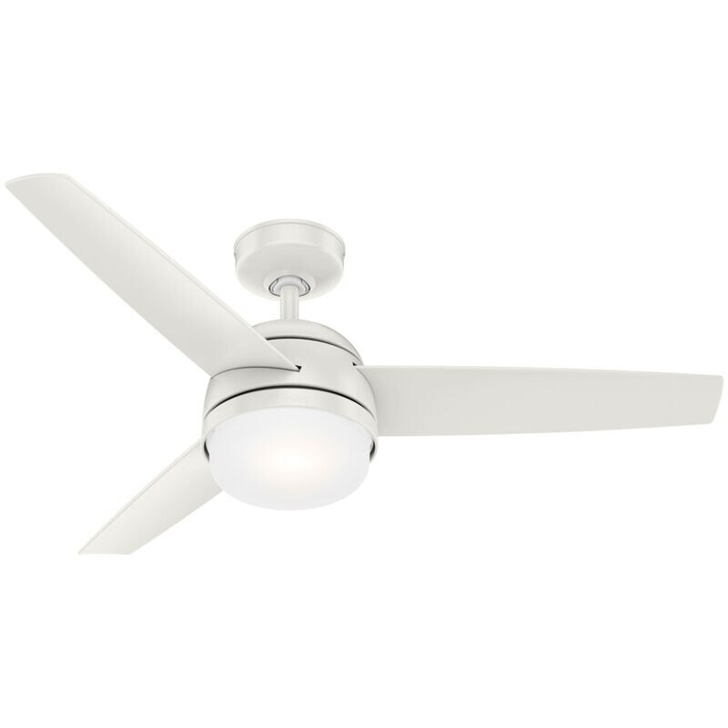 Hunter Midtown 48 in. Ceiling Fan with LED Light Kit and Handheld Remote - Fresh White, Fresh White, hires