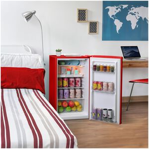 Avanti 18 in. 3.1 cu. ft. Mini Fridge with Freezer Compartment - Red, Red, hires