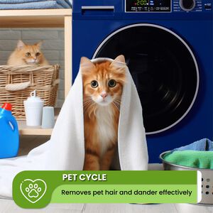 Equator 24 in. 1.9 cu. ft. Electric Front Load All-in-One Laundry Center with Sanitize Cycle & Sensor Dry - Blue, Blue, hires