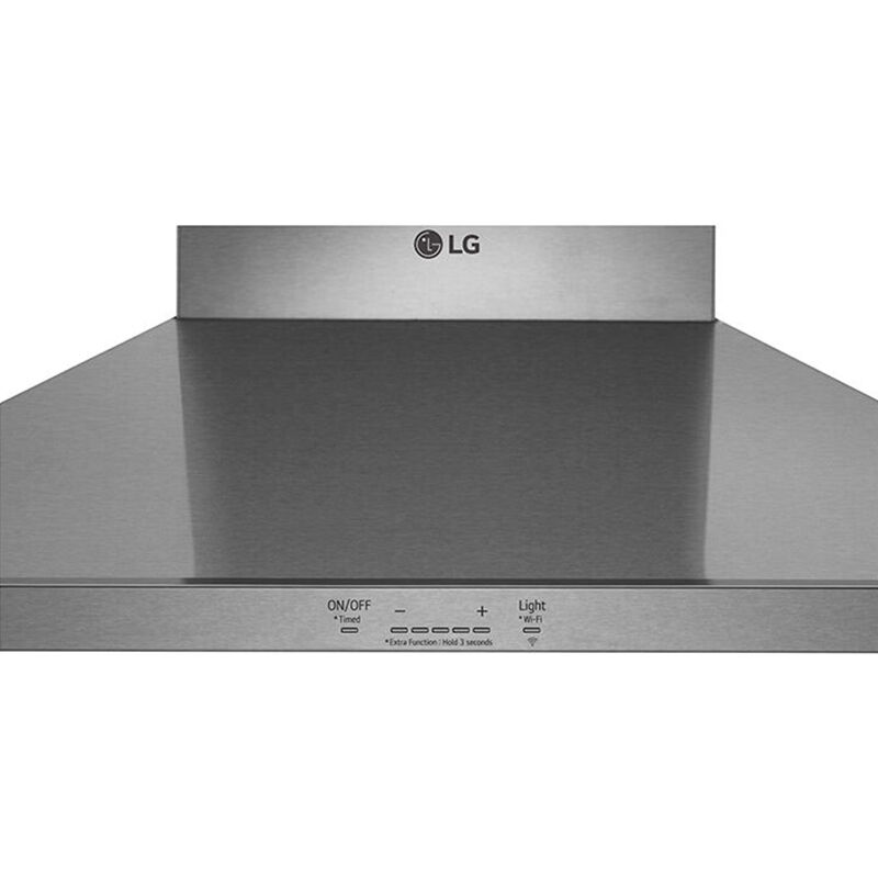 LG 36 in. Chimney Style Range Hood with 5 Speed Settings, 600 CFM, Ducted Venting & 1 LED Light - Stainless Steel, Stainless Steel, hires