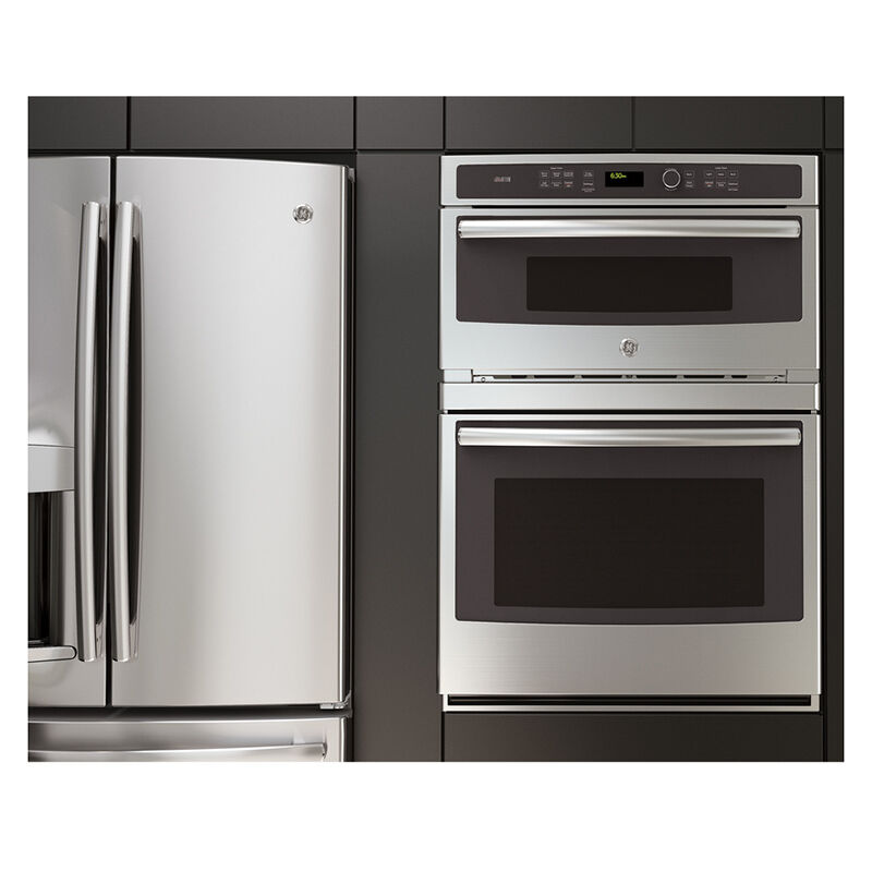 GE Profile 30 in. 6.7 cu. ft. Speed Electric Microwave/Wall Oven Combo with True European Convection & Sensor Cooking - Stainless Steel, , hires