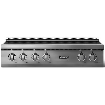 Viking 5 Series 36 in. 6-Burner Induction Rangetop with Simmer Burner & Power Burner - Stainless Steel | VIRT53646BSS