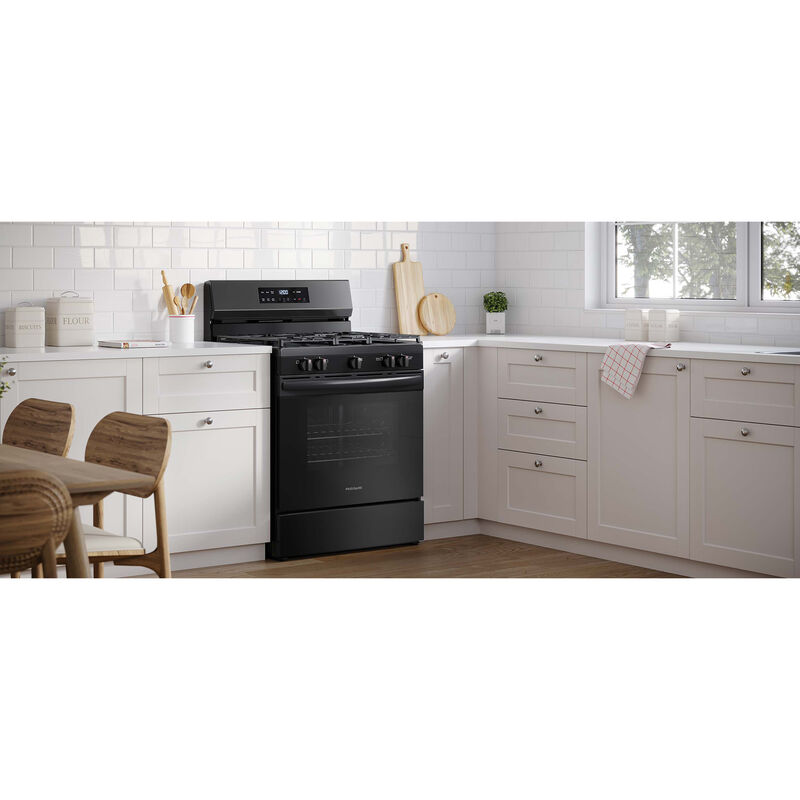 Frigidaire 30 in. 5.1 cu. ft. Gas Range with 5 Sealed Burners - Black, , hires