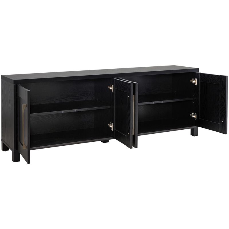Preston & Cole Daphne 68" Wide TV Stand for TVs up to 75" - Black Grain, , hires