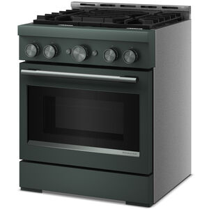 KitchenAid Commercial-Style 30 in. 4.1 cu. ft. Air-Fry True European Convection Gas Range with 4 Sealed Burners - Juniper, , hires