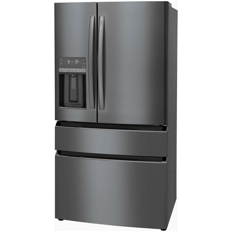 Frigidaire Gallery 36 in. 21.5 cu. ft. Counter Depth 4-Door French Door Refrigerator with Ice & Water Dispenser - Black Stainless, Black Stainless, hires