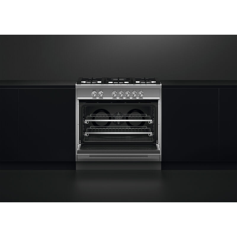 Fisher & Paykel Series 7 36 in. 4.9 cu. ft. Standard Convection Gas Range with 5 Sealed Burners - Stainless Steel, , hires