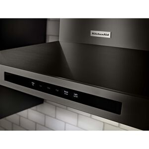 KitchenAid 36" Canopy Pro Style Range Hood with 3 Speed Settings, 585 CFM, Convertible Venting & 2 LED Lights - Black Stainless Steel, , hires