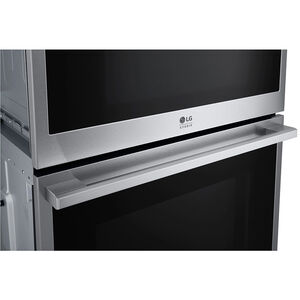 LG 30 in. 6.4 cu. ft. Smart Steam Electric Microwave/Wall Oven Combo with True European Convection & Sensor Cooking - PrintProof Stainless Steel, , hires