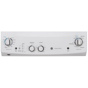 GE 27 in. Laundry Center with 3.8 cu. ft. Washer with 11 Wash Programs & 5.9 cu. ft. Gas Dryer with 4 Dryer Programs & Wrinkle Care - White, White, hires