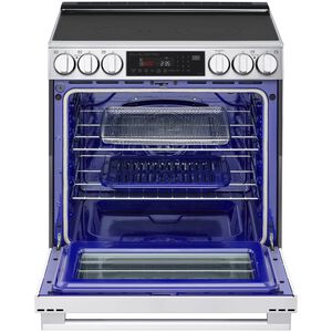 LG 30 in. 6.3 cu. ft. Smart Air-Fry True European Convection Electric Range with Radiant Burners PrintProof Stainless Steel, , hires