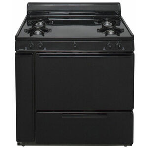 Premier 36 in. 3.9 cu. ft. Gas Range with Open Burners - Black, , hires