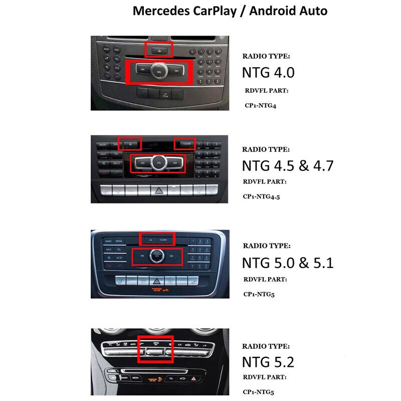 RDVFL Wireless CarPlay/Android Auto for Mercedes-Benz w/ NTG4.5 System, , hires