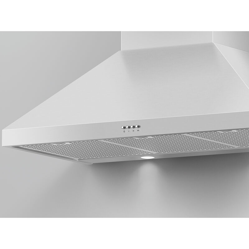 Fisher & Paykel Series 7 36 in. Convertible Chimney Style Range Hood with 600 CFM, 3 Fan Speeds & 2 LED Lights - Stainless Steel, , hires