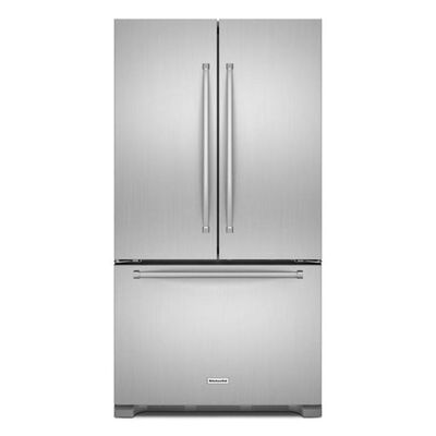 KitchenAid 36 in. 22 cu. ft. Counter Depth French Door Refrigerator with Internal Water Dispenser - Stainless Steel | KRFC302ESS