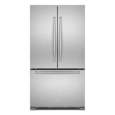 KitchenAid 36 in. 21.9 cu. ft. Counter Depth French Door Refrigerator with Internal Filtered Water Dispenser - Stainless Steel | KRFC302ESS