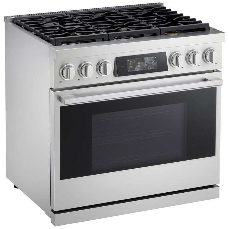 LG SIGNATURE 36 in. 6.3 cu. ft. Smart Air-Fry True European Convection Slide-In Gas Range with 6 Sealed Burners - Stainless Steel, , hires