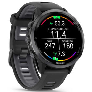 Garmin Forerunner 970 Carbon Gray DLC Titanium with Black Case and Black/Translucent Whitestone Band, , hires