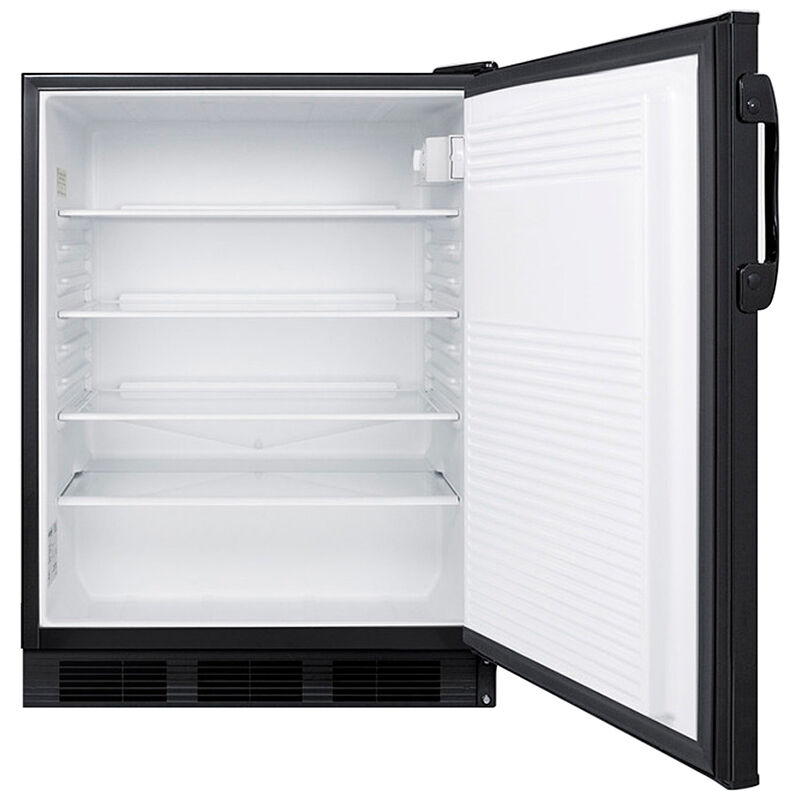 Summit 24 in. 5.5 cu. ft. Undercounter Refrigerator - Black, , hires