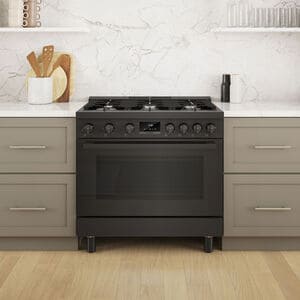 Bosch 800 Series 36 in. 3.7 cu. ft. True European Convection Dual Fuel Range with 6 Sealed Burners - Black Stainless Steel, , hires