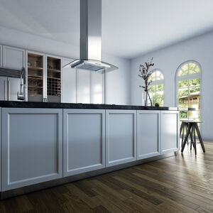 XO 42 in. Convertible Chimney Style Range Hood with 600 CFM, 3 Fan Speeds & 4 LED Lights - Stainless Steel, , hires