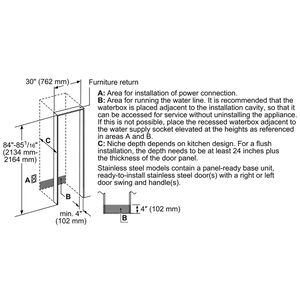 Thermador 30 in. 15.8 cu. ft. Built-in Smart Double-Drawers Upright Freezer with Ice-Maker & Adjustable Shelves - Custom Panel Ready, , hires