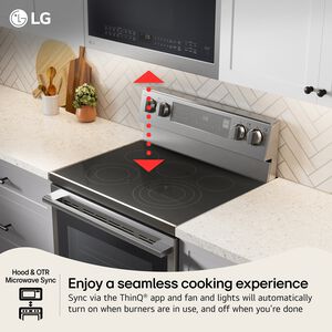 LG 30 in. 6.3 cu. ft. Smart Air-Fry True European Convection Electric Range with Radiant Burners - Black Stainless Steel, , hires