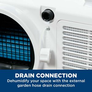 GE 14,000 BTU (9,850 BTU DOE) Portable Air Conditioner with 3 Fan Speeds and Remote Control - White, , hires