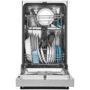 Frigidaire 18 in. Built-In Dishwasher with Front Control, 52 dBA Sound Level, 8 Place Settings, 6 Wash Cycles & Sanitize Cycle - Stainless Steel, Stainless Steel, hires